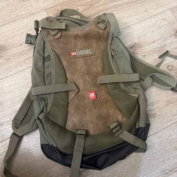 Diesel Men's Olive and Brown Backpack - Picture 5 of 6